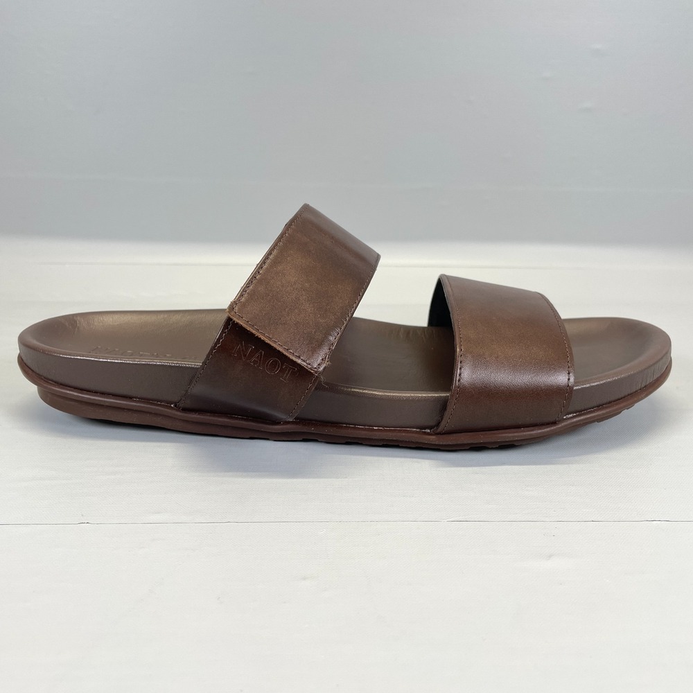 Naot Maldive Sandals Mens Size 13 Brown Leather Slides Strappy Comfort Shoes